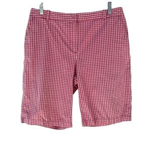 Talbots Heritage Perfect Shorts - 10.5” - Sunrise Gingham, Pink White, 10